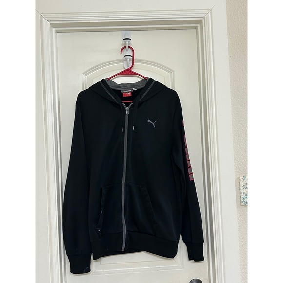 Puma Other - Puma Full Zip Hoodie Jacket Mens Activewear Athletic Black Logo